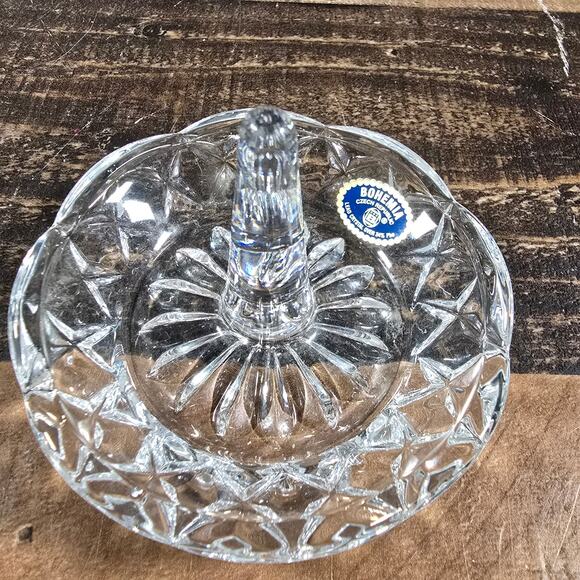Elegant Bohemia Crystal Ring Holder Dish - Czech Republic - Picture 2 of 4